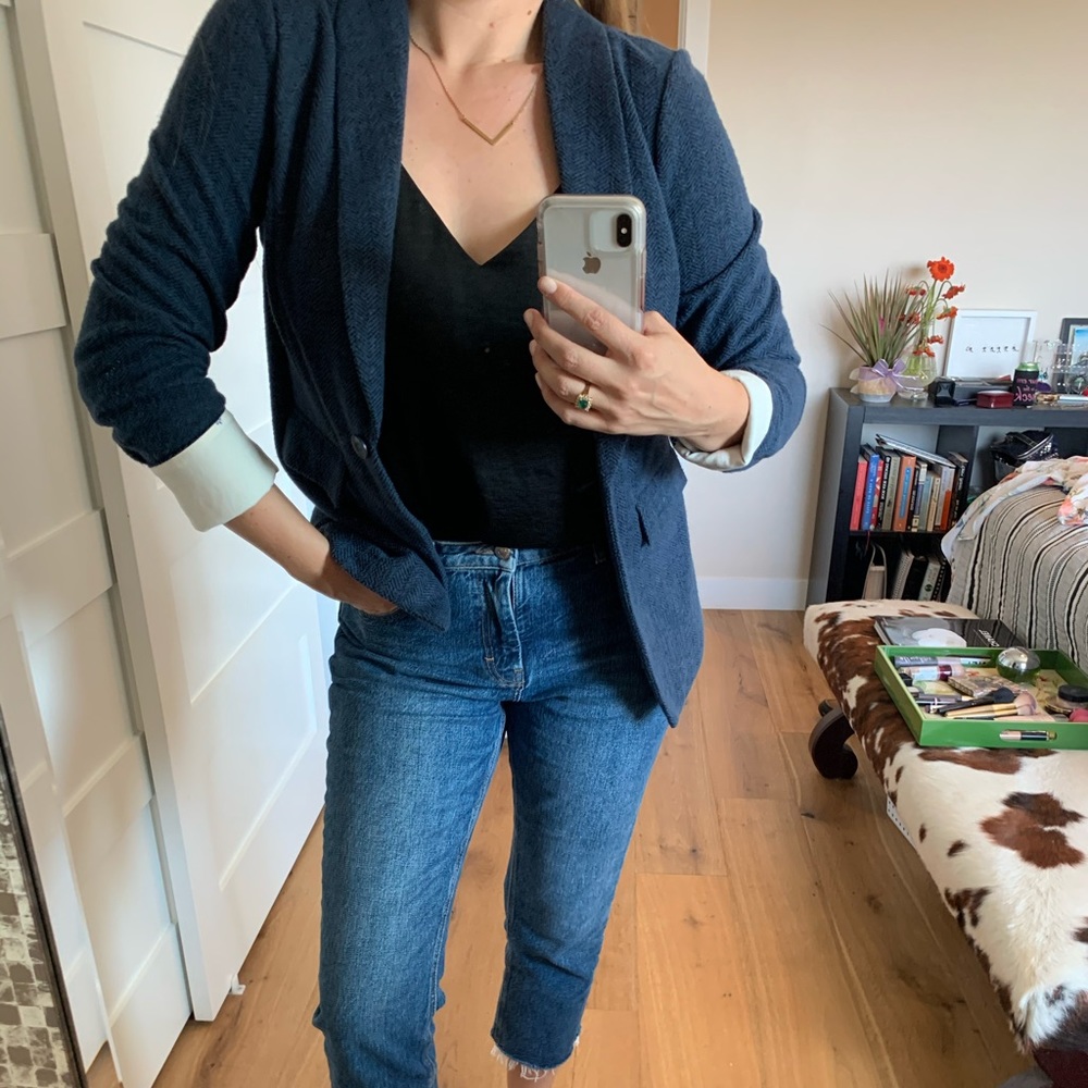 Blue Houndstooth Lightweight Blazer